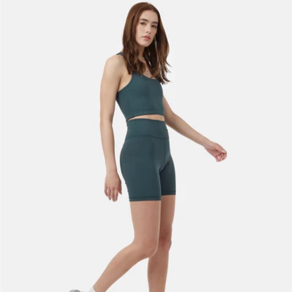 Tentree Sea Green Sports Bra
